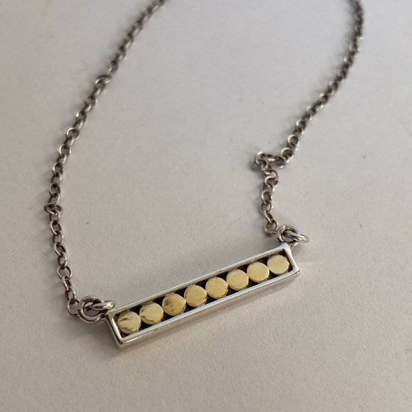 Anna Beck Sterling Silver Reversible Bar Necklace - Picture 7 of 11